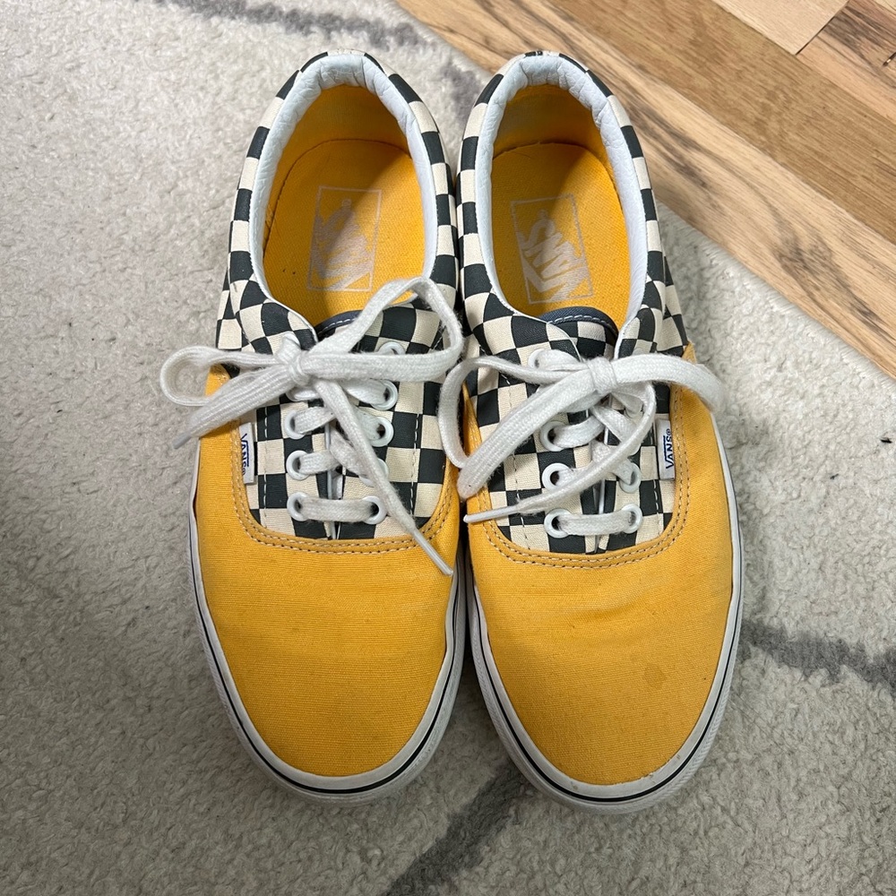 Yellow and checkered vans